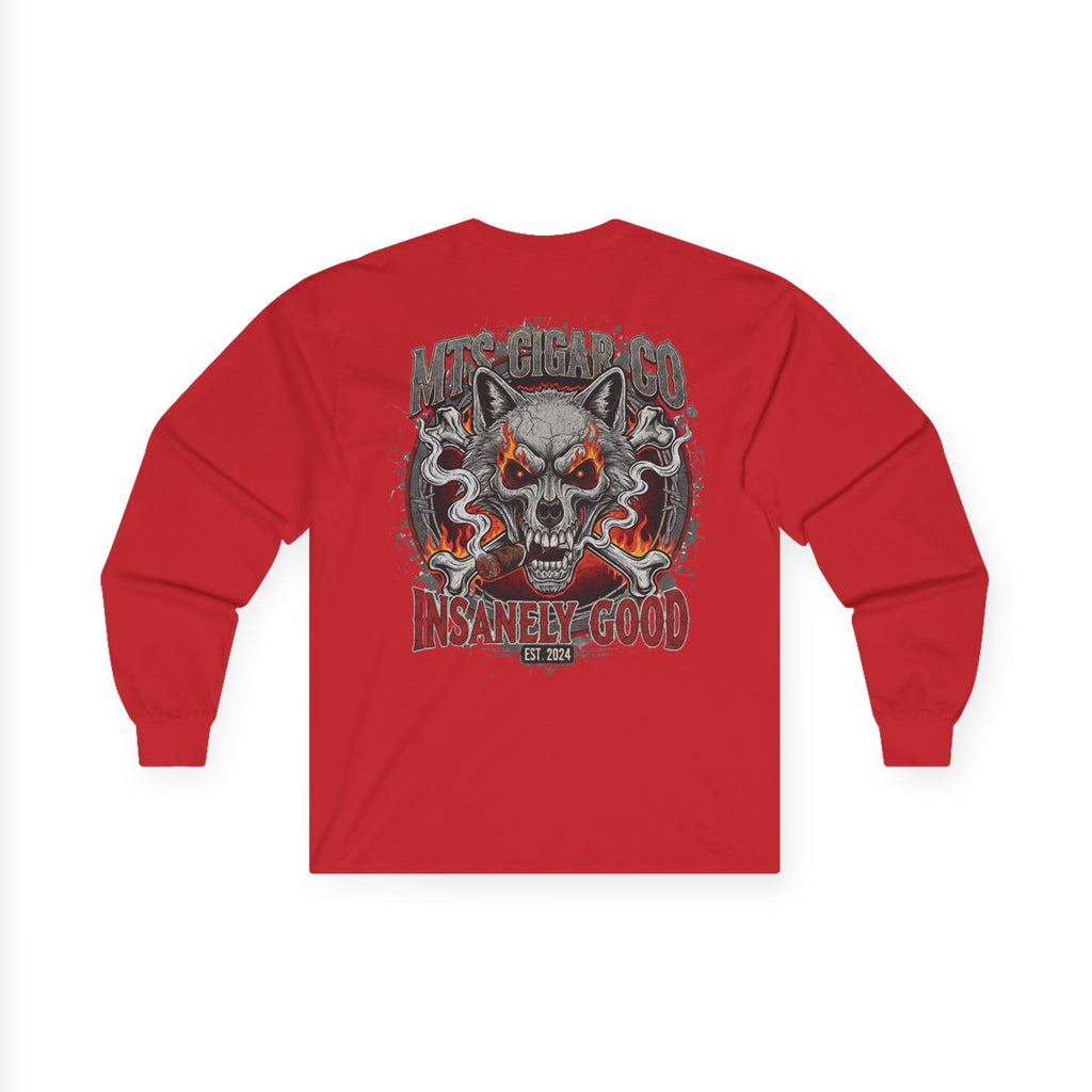Skull Wolf Long Sleeve Tee — 'Insanely Good' Graphic Cotton Shirt