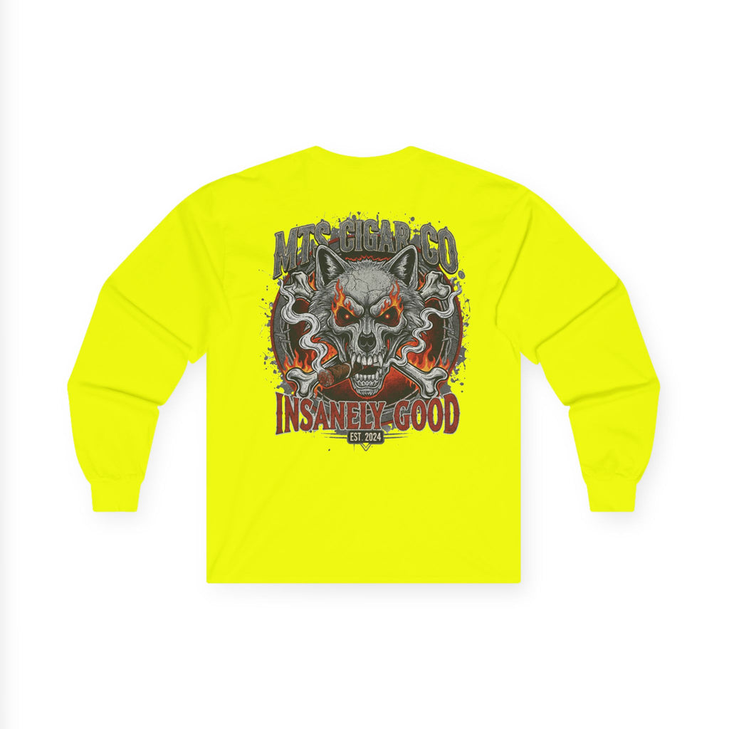Skull Wolf Long Sleeve Tee — 'Insanely Good' Graphic Cotton Shirt