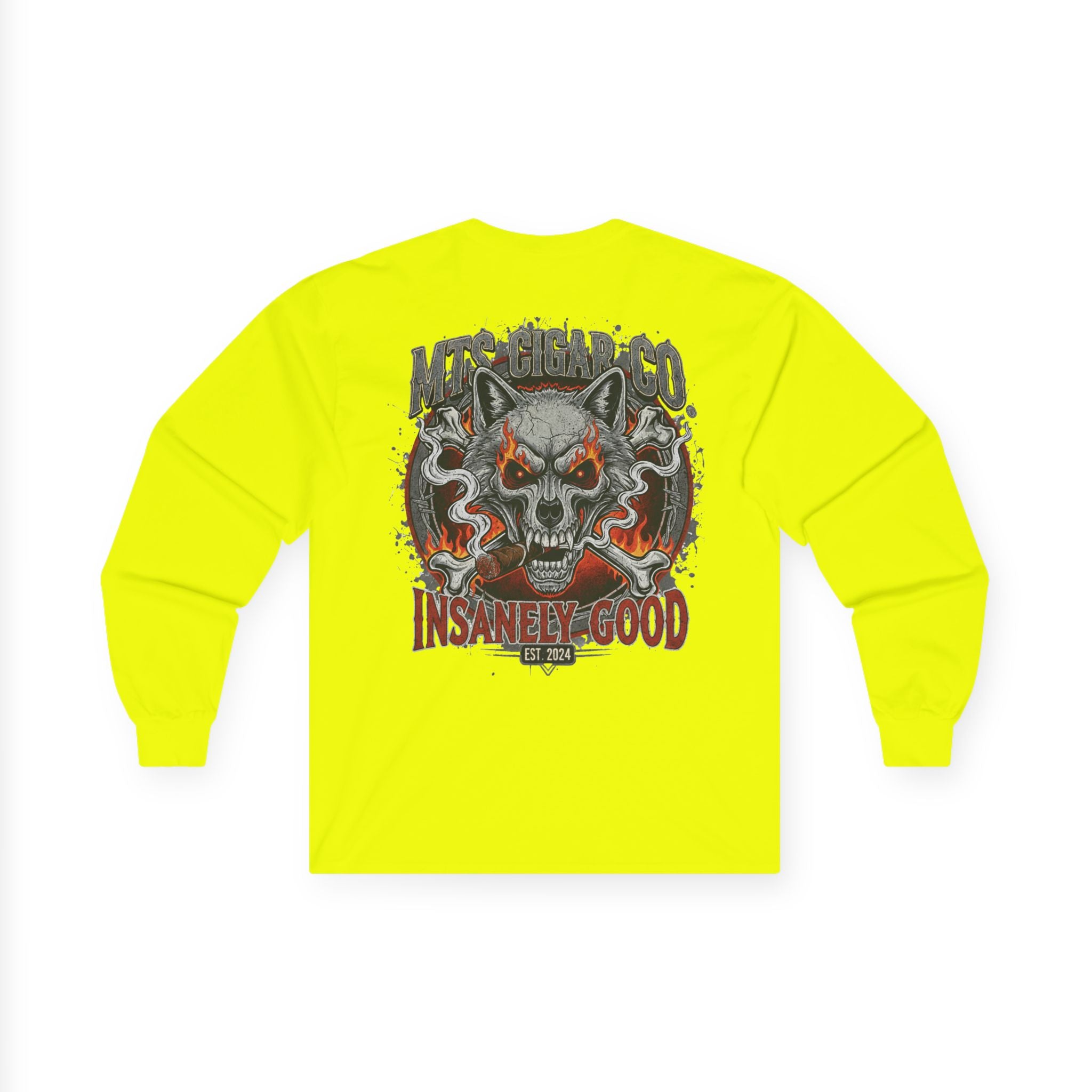 Skull Wolf Long Sleeve Tee — 'Insanely Good' Graphic Cotton Shirt