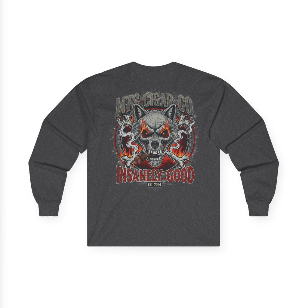 Skull Wolf Long Sleeve Tee — 'Insanely Good' Graphic Cotton Shirt