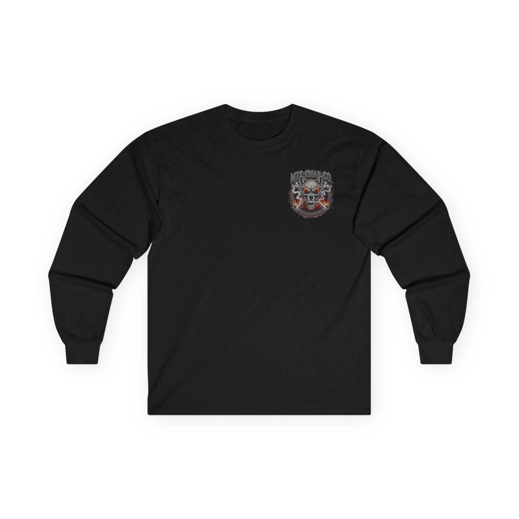 Skull Wolf Long Sleeve Tee — 'Insanely Good' Graphic Cotton Shirt